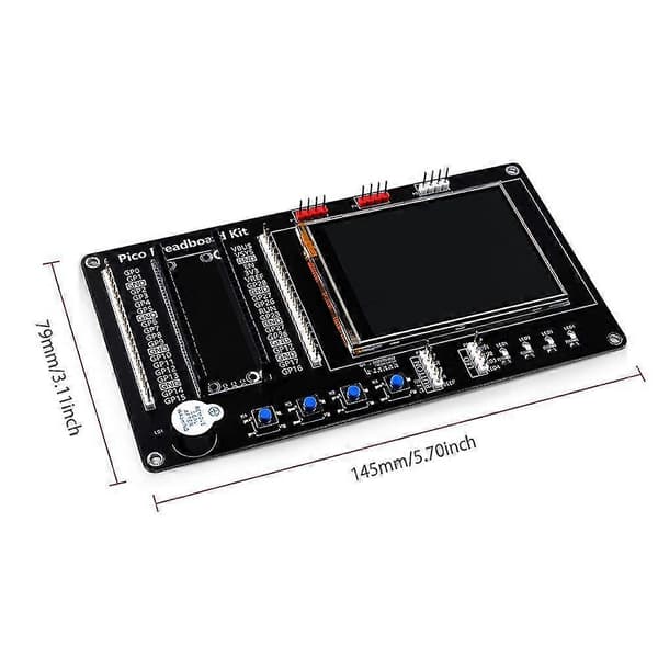 Til Pico med 2,8 tommer Touch Screen Display LED-indikator Ombord Buzzer DIY Kredsløb