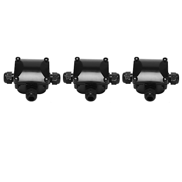 Vattentät Kopplingsdosa Ip68 Extern Elektrisk Kopplingsdosa 3-vägs Kabelkontakt Utomhus För 5.5mm-10.2mm