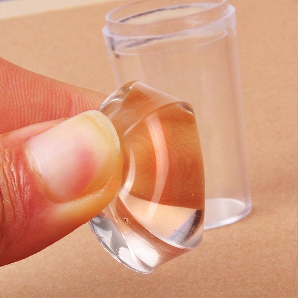3 st/set Nagelstämpelhuvud Mjuk Hög Elasticitet Silikon Nagelöverföring Mönsterplatta Ersättningsstämpelverktyg för Manikyr
