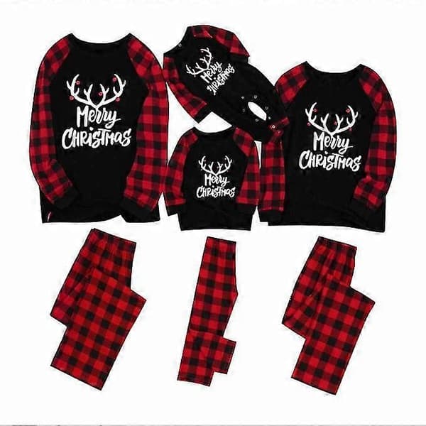 Jule Familie Pyjamas Matchende Sæt, Elg Jule Pyjamas Kid 2T