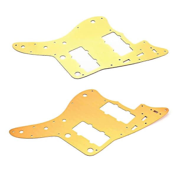 Gitarr Scratch Plate Jazzmaster Stil Aluminiumlegering Gyllene Gitarrplektrumskydd