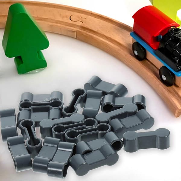 20 stk Togskinnetilbehør Togskinne Bump Spenne Jernbane Plastspenne Bulk