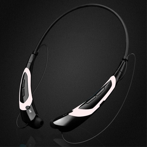Bluetooth Hörlurar, Bluetooth 4.0 Trådlöst Nackband Headset Med Infällbara Hörsnäckor, Sport Svettsäkra Brusreducerande Hörlurar white