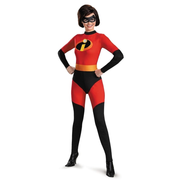 Elastigirl Helen Parr Damjulkostym Incredible 2 Jumpsuit kostym Vuxen kvinna Cosplay l