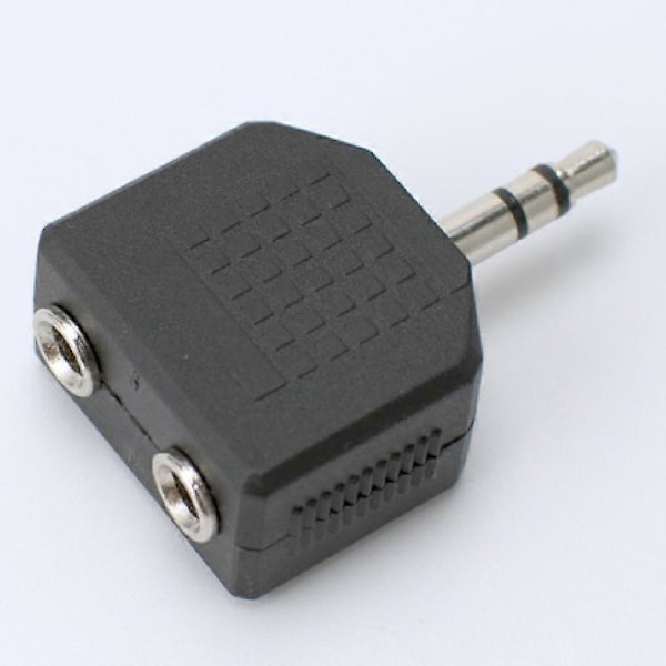 3,5 mm Audio Splitter Blokformet Stabil Transmission PVC Par Høretelefon Konverter til Telefoner
