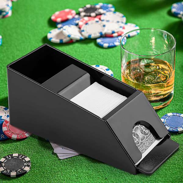 Bärbar Kortutdelare Återanvändbar Kortsko Plast Blackjack Dealer Blackjack Tillbehör