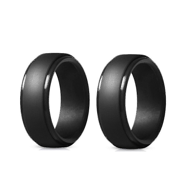 8mm Populære Silikonringer for Menn Kule Ringer Kvinner Silikon Vielsesring Miljøvennlig Utendørs Sportsring 2 stk 14 Ty