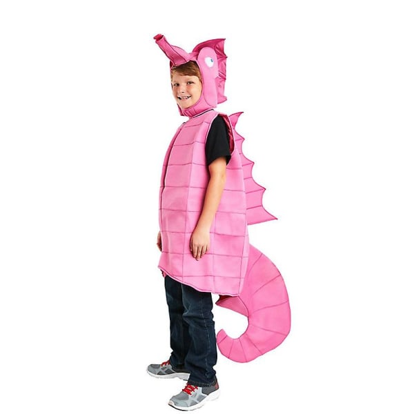 Flickor Rosa sjöhäst Halloween kostym Barn Toddler Pojkar Gul Hippocampus kostym för barn Pink Kids L