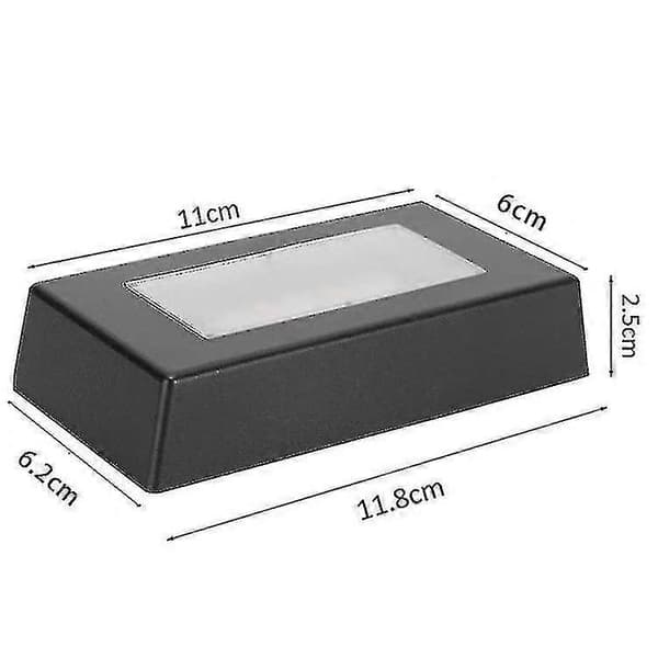 LED Lysbase, Rektangulær USB Flerfarvet Lysdisplay Basestativ til Krystalstatuer, Smykker (Sort) --WHBYV