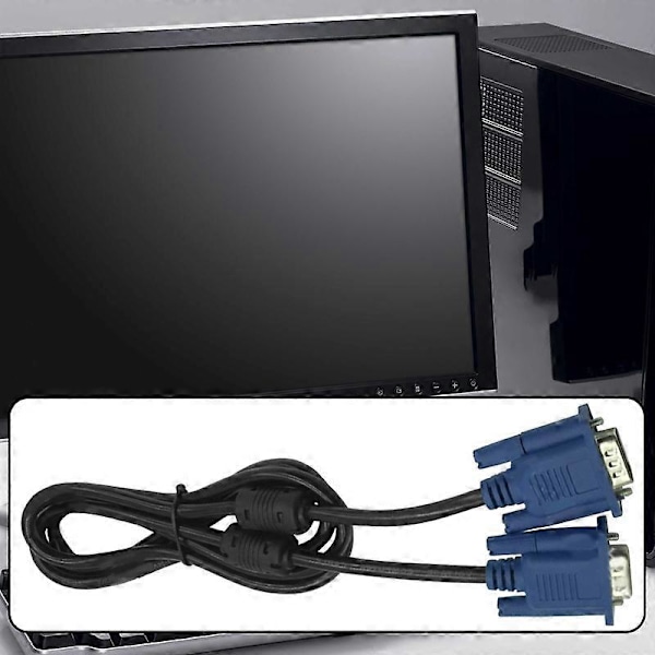 VGA-kaapeli Käytännöllinen Laaja Sovellus Plug Play 1,5m Tietokoneen Monitori VGA Uros-Uros Liitäntäjohto TV:lle