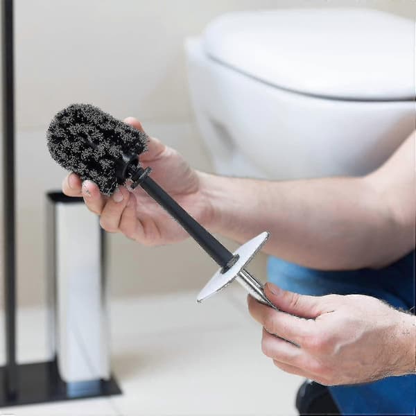 6 stk. Toalettbørste Erstatningshode Hvite Erstatningsbørster Diameter 8cm black 5pcs