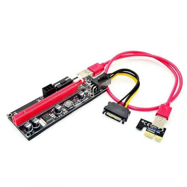 18 stk. Ver009 USB 3.0 PCI-e Riser Ver 009s Express 1x til 16x Extender Riser Adapterkort Sata 15pin
