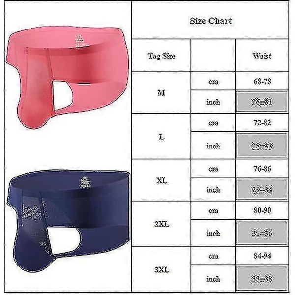 Saumattomat miesten alushousut matalalla vyötäröllä, ohuet alushousut, pikkuhousut Flesh Colour 3XL