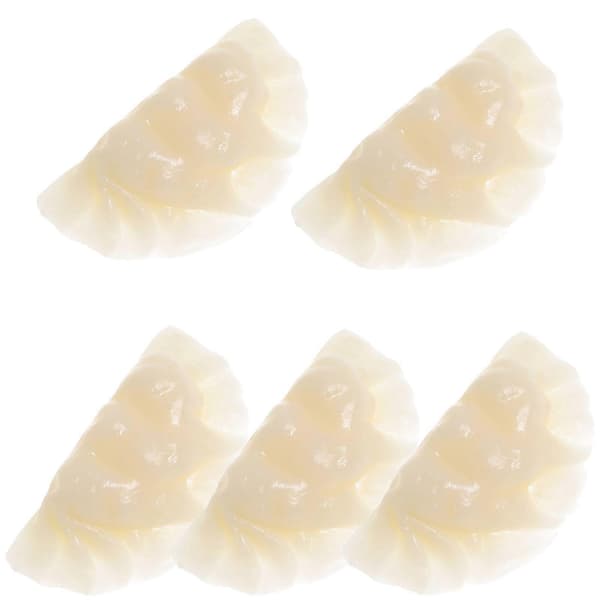 5 st Simulerade Dumpling Modeller Livsliknande Dumpling Prydnad Dumpling Modell PVC Simulerad Matdekor