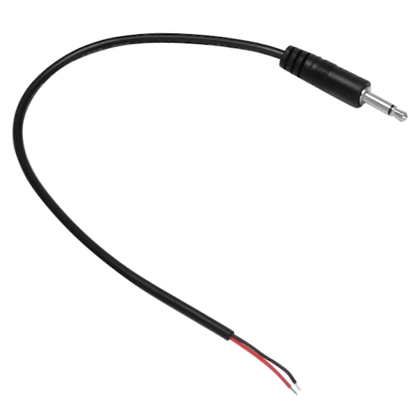 10 stk. Erstatning hannplugg til blank ledning åpen ende 2-polet mono 1/8 tommer 3,5 mm plugg kontakt Aud