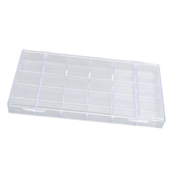 Smykkeskrin til negle 21 rum Gennemsigtig akryl negle rhinestone organizer æske til øreringe ringe halskæder perler