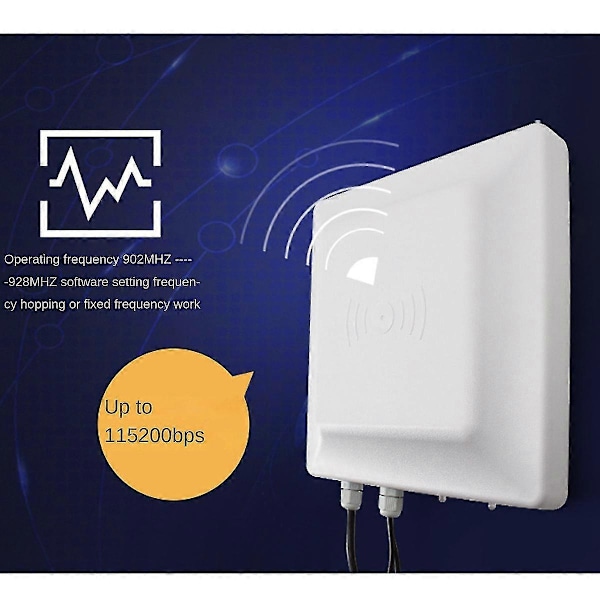 0-5m Uhf Rfid Læser Lang Rækkevidde I 30dbm Cirkulær Antenne Rs232/485 Wg26/34 /ip Til Køretøjsstyring