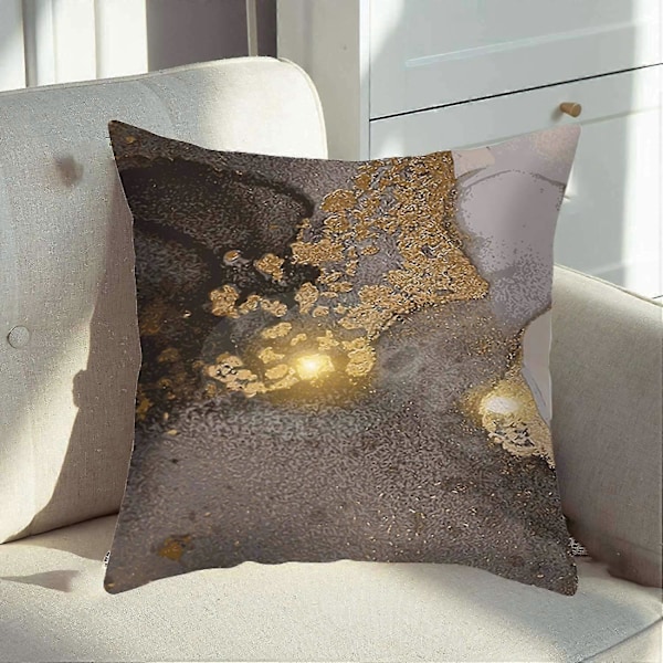4 stk. Nordisk Ins Stil Supermyk Klassisk Gullforgylt Putetrekk Sofa Seng Sidebord Firkantet Pute Hjem Dekor