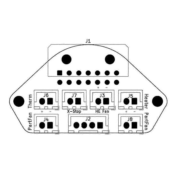 För Voron0.1 Navelsträng PCB Set Komplett Verktygshuvudramkort Navelsträng Verktygshuvudram PCB