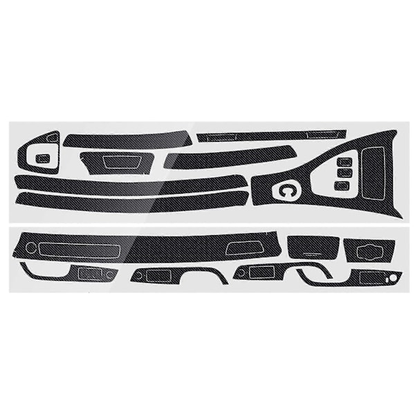 15 st Bil Interiör Dekorativ Klistermärke 5D Glansig Kolfiber Trim Skydd för 3-serien E90 E92 E93 2005-2012