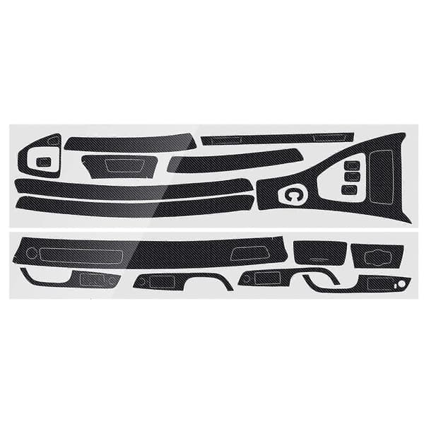 15 stk. dekorative klistremerker for bilinteriør, 5D blank karbonfiberbeskyttelse for 3-serie E90 E92 E93 2005-2012