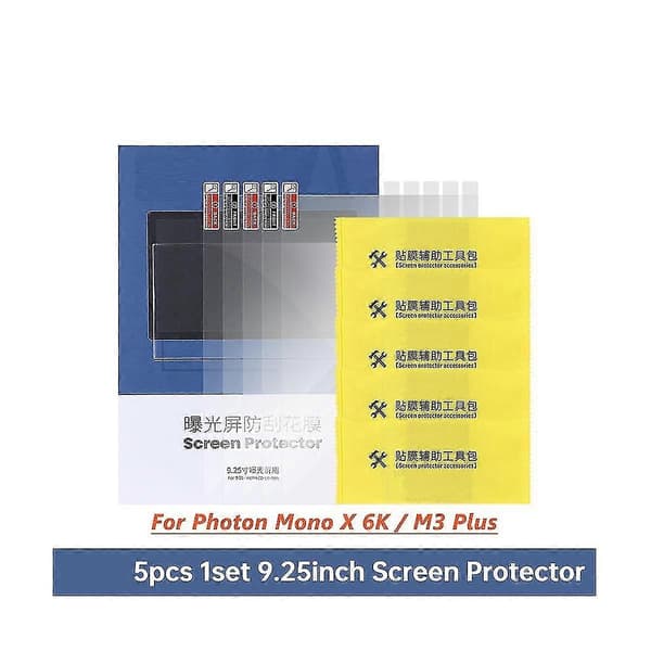 5 stk./pakke 9,25 tommer skærmbeskytter til Photon Mono X 6k til Photon M3 Plus 3D-printerdele
