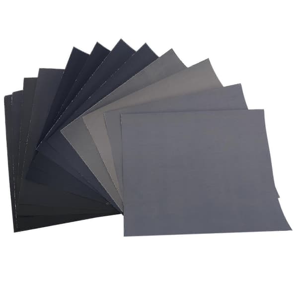 Slippapper med kornstorlek 1500 2000 2500 3000 5000 7000 - 12-pack