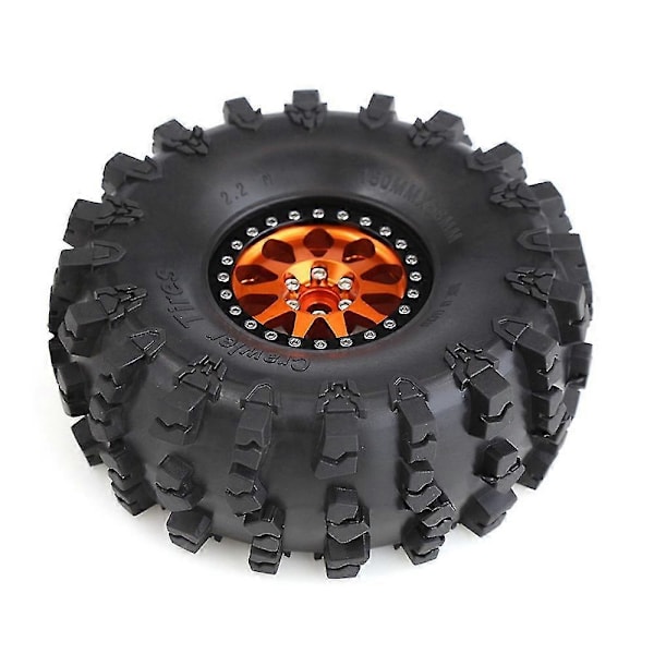 4 stk. 150 mm Metal 2.2 Beadlock Fælgsæt med Dæk til 1/10 Rc Crawler Bil Axial Scx10 Wraith Capra T