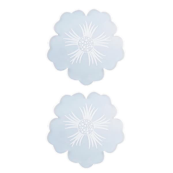 2 stk. Krystal Epoxy Form Blomsterformet Coaster Støbning Silikone Håndværksform