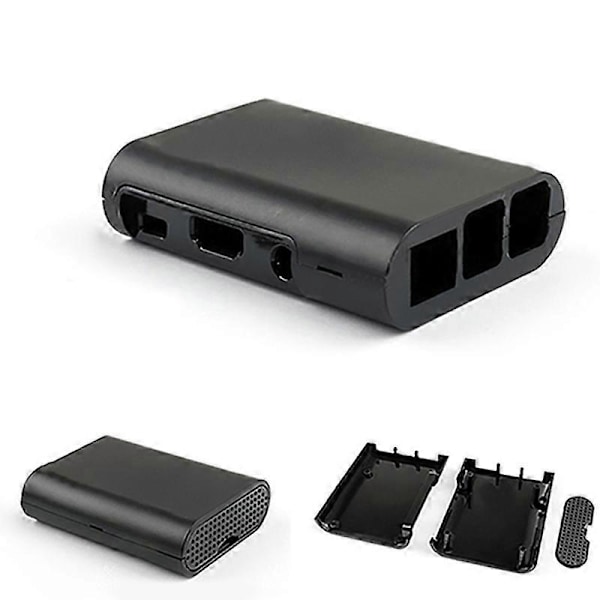 Bærbar Sort ABS Plastik Kasse Kabinet til Raspberry Pi 3 Pi 2 Model B