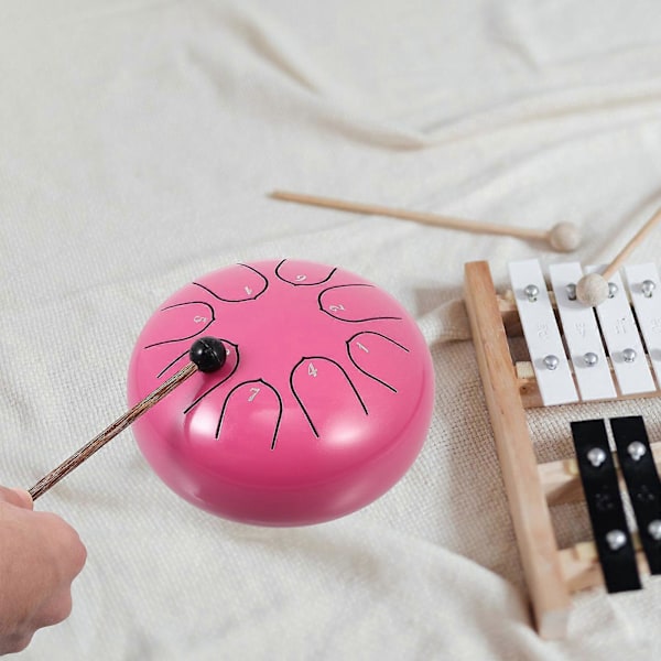 1 Set Ethereal Drum Lotus Style Stål Tongue Drum Disc Drum Intressant Instrument