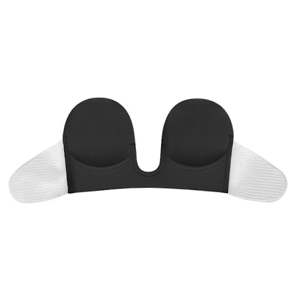 Kvinners Selvklebende BH Stroppeløs Ryggløs BH Usynlig Push Up BH Black B