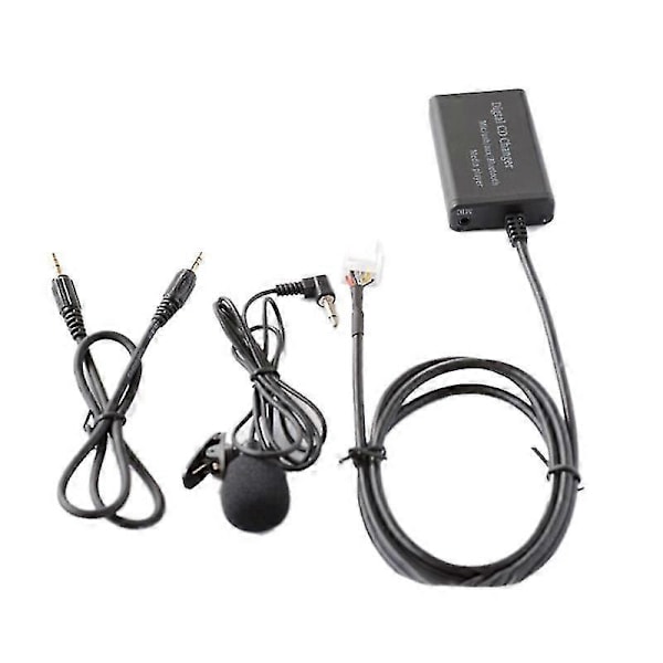 USB Aux Bluetooth Bil Digital Musikk CD-veksler Adapter For (6+6)pin Corolla Yaris
