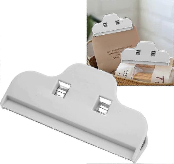 Poseklips, Madklips, 9,9 cm brede kraftige poseklips, store poseklips, 10 stk.