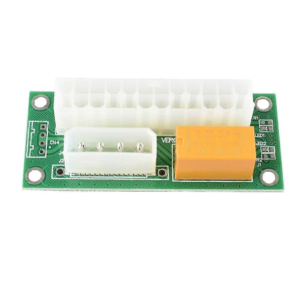 3 stk. 24 Pin Til 4pin Atx Strømforsyning Synkron Synkron Starter Forlængerkort Dobbelt Psu Adapter Til Bt
