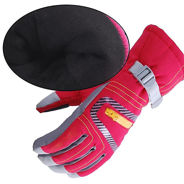 Unisex Vandtætte Vindtætte Vinter Varme Snowboard Ski Handsker Red
