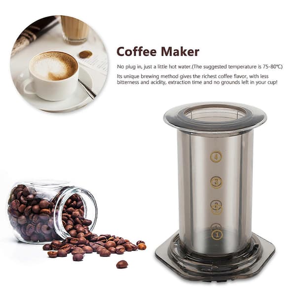 Espressokaffekande Sæt Mini Kværn med Filterpapir