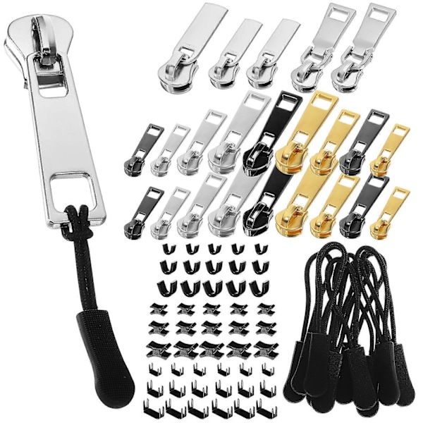 1 Set Dragkedjereparationssats Dragkedjekläpp Ersättning Dragkedjestopp Dragkedjereparationsdelar Dragkedjeersättning Dragkedjefix