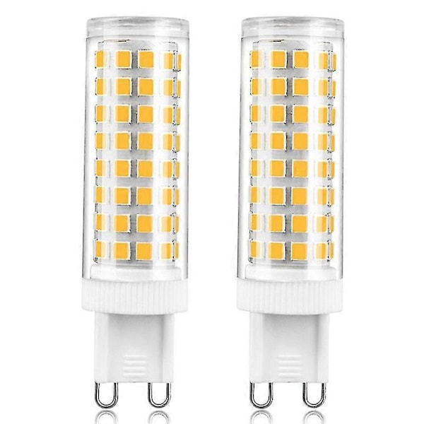 10w G9 100 Led Pærer Led Majspærer Keramisk, Ingen Flimmer, Bred Strålevinkel, 2 stk. Varm Hvid