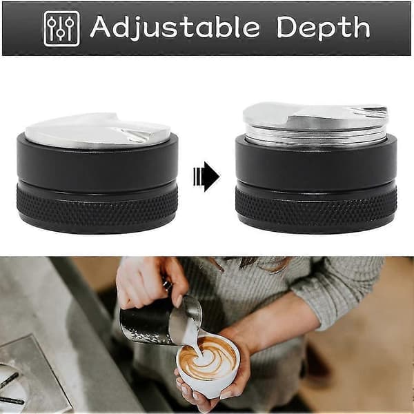 Kaffe Dosering Ring 54mm Roterbar Kaffe Tamper Tilbehør Med Kaffe Distributør 53mm Kaffe Nivå