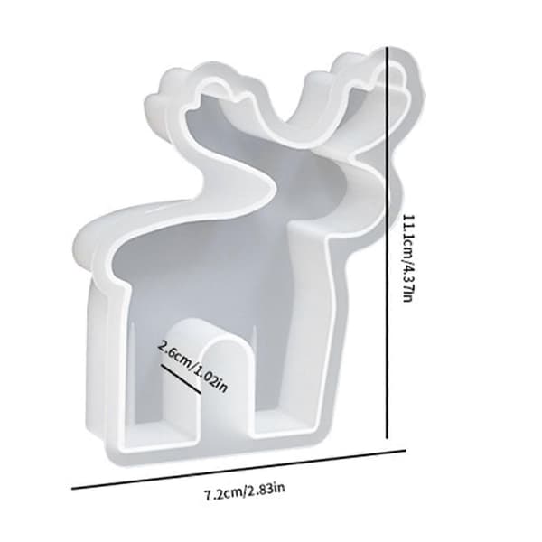 Silikone Lysform til DIY Aromaterapi Voks Juleharpiksform til Sæbefremstilling Snefnug Elgform Polymer Ler Lysfremstillingsartikler E