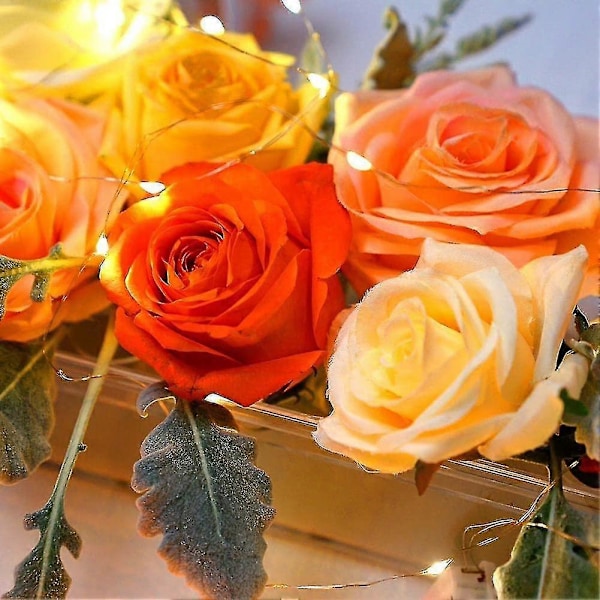 Klar Akryl Vas Rektangulär Blomsterdekoration för Matbord, Lång Rektangulär Akrylvas för Hem Bröllop Matbordsdekor With lights M
