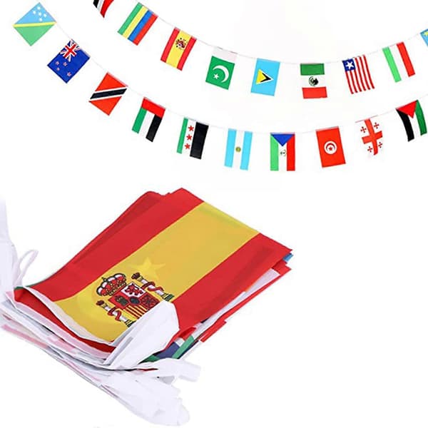 100 Land String Flagg Internasjonal Vimpel Banner Dekorasjon (Ruipei)