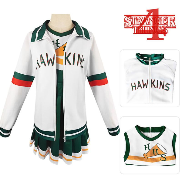 2022 New Stranger Things Säsong 4 Cosplay Klänning Skjorta Kortärmad Rundhalsad kostym för män och kvinnor Coat Dress S