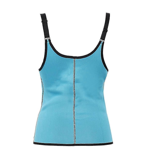 3 Clip&1 Dragkedja 6 Stålskenor Midjetränare Korsett Sport Träning Kroppsformare Magkontroll blue 5XL