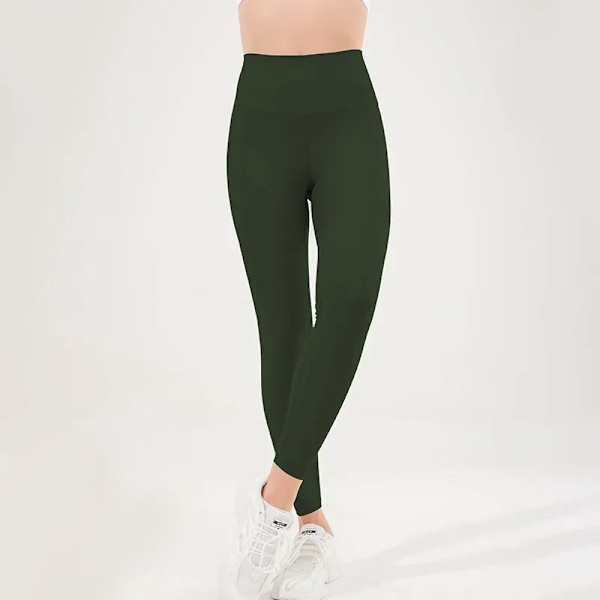 Light Sense Jooga-housut Airlift Kiiltävät Läpinäkyvät Korkeavyötäröiset Persikka-Pakarat Nude Sense Juoksu Urheilu Fitness-housut 6-Bronze green S