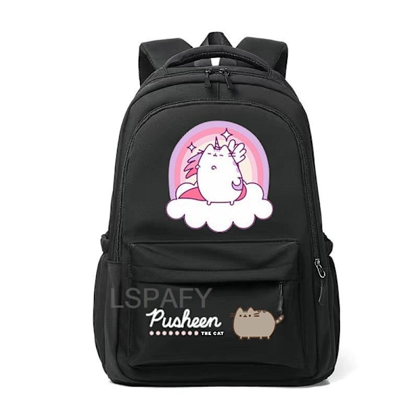 Kawaii Tjock Katt Ryggsäck Mode Canvas Ryggsäck för Kvinnor style 10