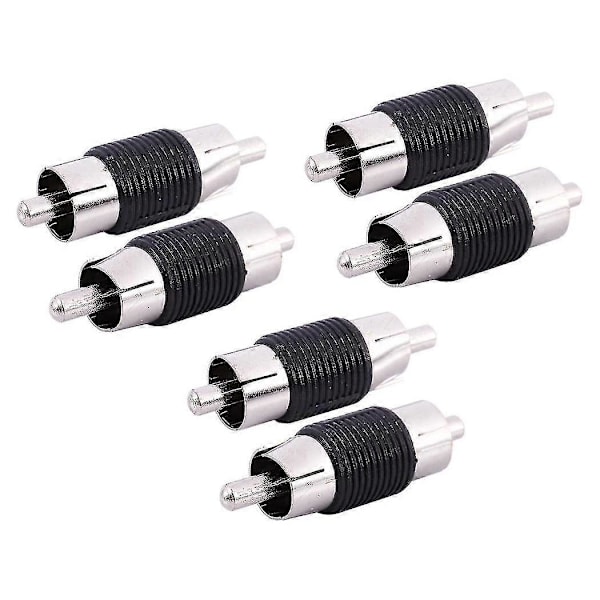 Suora AV RCA uros-uros -liittimet kytkimet adapterit 6 kpl