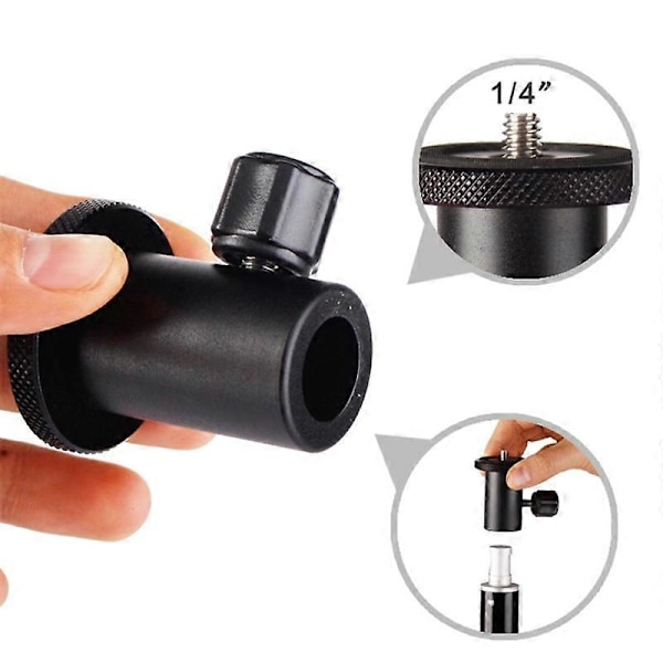 Aluminium 1/4 Skruv Kulhuvud Blixtljus Stativ Adapter Fäste för DSLR Kamera