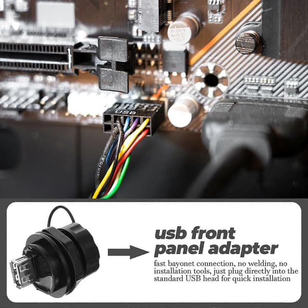 Usb-liitin Usb Läpivienti Usb 2.0 Bulkhead-liitin Datan Laajennussovitin